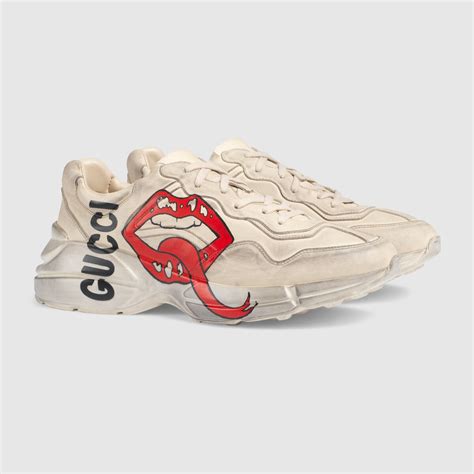 gucci rhyton mouth sneakers